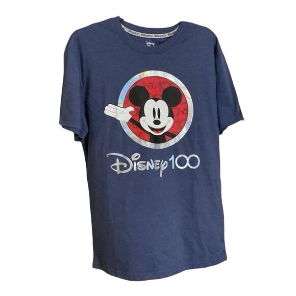 Original Disney 100 Years of Wonder Micky Mouse Size L Unisex T-Shirt -NWT - Picture 2 of 7